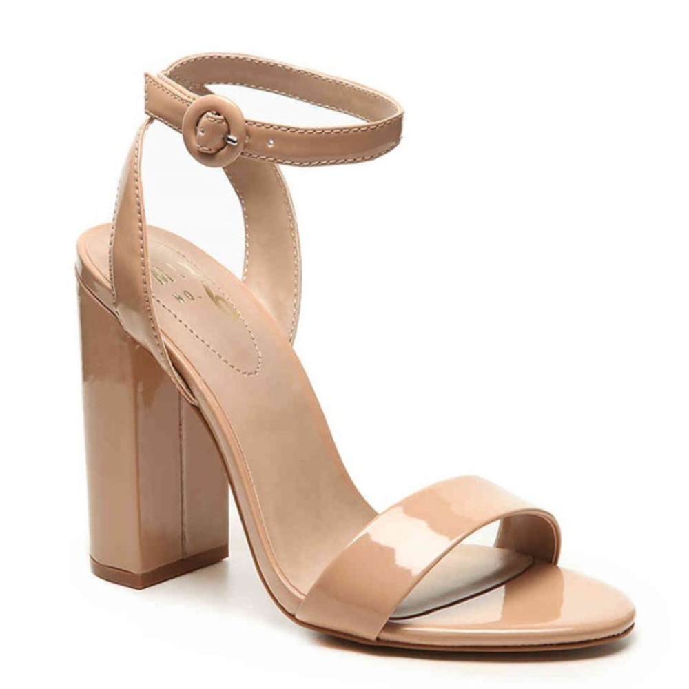 Mix No. 6 Blush/Nude Ankle Strap Block Heels